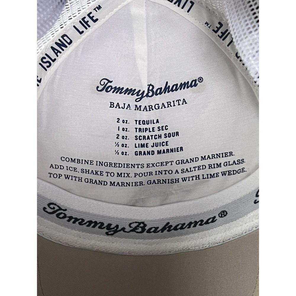 NWT Tommy Bahama Men's Baseball Cap Snap Back Margarita Recipe Mesh Back Gray - Picture 4 of 8